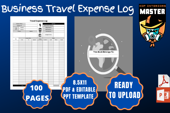 Business Travel Expense Log for KDP Interior
