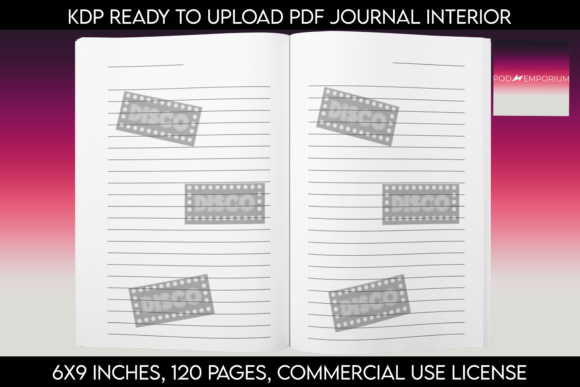 Disco 70s Style Journal Paper for KDP: A Ready-Made Interior for Creative Journals