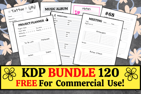 KDP Bundle Pack 120 Templates Extras: Your Go-To Resource for Low-Content Publishing