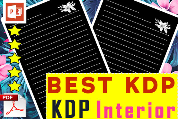 KDP Interior Black Lined Journal for Amazon Publishing