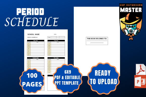 Period Schedule KDP Interior: Clean, Versatile Typography for Print and Digital Projects